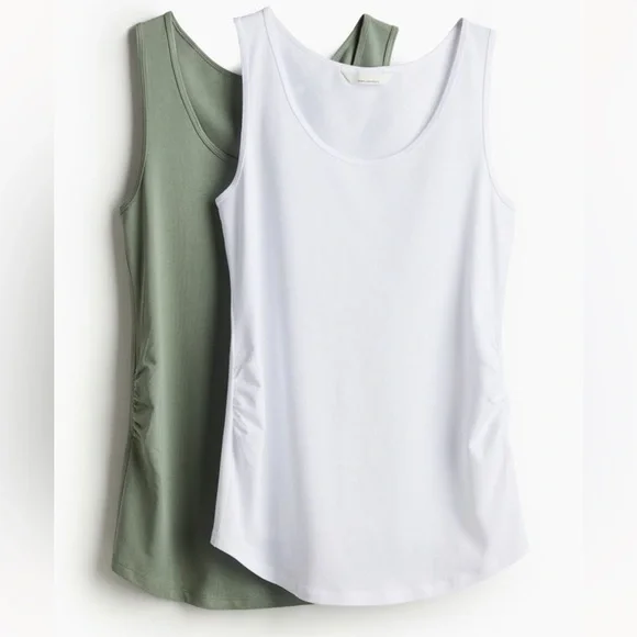 NWT 2-Pack Organic Cotton Maternity Tank Tops in Size S - Picture 2 of 2